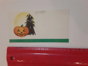 Vecchio segnaposto nome cartoncino Halloween vintage JOL stelo luna Gibson inutilizzato s - Foto 1 di 4