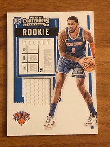 2020-21 Panini Contenders Rookie Ticket Swatches #35 Obi Toppin RC Knicks