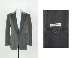 Mens Emporio Armani Wool Button Gray Jacket Blazer Size 52 - Picture 1 of 9
