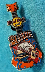 CAMISETA SEATTLE CITY GUITARRA SERIE V14 NORIA CANOAS Hard Rock Café PIN - Imagen 1 de 1