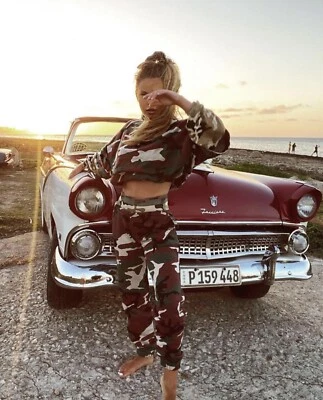 GOLDKILLER JOANNA MUZYK CAMO Camouflage Tracksuit Size S 6-8-10UK Hoodie Joggers - Image 1 of 4