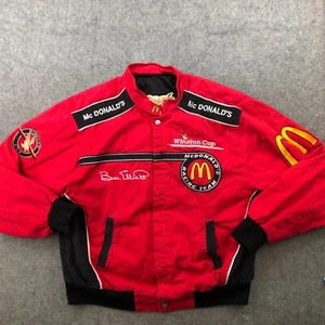 Vintage Nascar Jacket Mens Large Winston Cup Bill Elliott McDonald's Racing Team - Picture 1 of 15