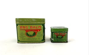 Vintage Bag Balm Antiseptic Cow Teats 10oz & 1ozTin Dairy Association Company OS - Picture 1 of 12