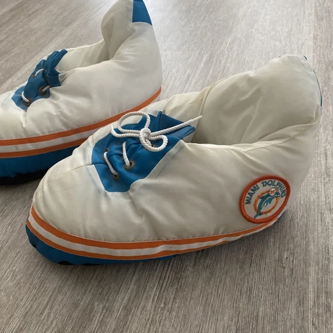 Vintage Carousel By Guy Washington Miami DolphinPuffy Shoe Slippers Extra Large Cover