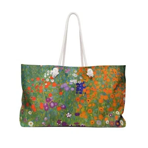 Gustav Klimt Flower Garden Fine Art Print Masterpiece Weekender Bag Gift for Her - Picture 1 of 6