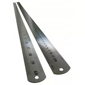 Medium Duty Stainless Metal Steel 100cm 1 Metre 40" Professional Grade Ruler CM - Picture 1 of 2