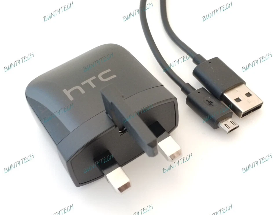 Genuine HTC 1A Charger Plug OR Micro USB Cable For Wildfire E / E1 Lite / E1+ - Image 1 of 1