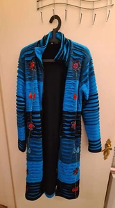 Coline Mantel Damen Lang Größe L Blau Unique Look - Bild 1 von 10