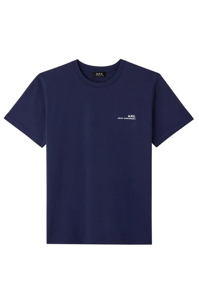 A.P.C. - Men - T Shirt - Navy - Logo - L - Designer - Paris - Brand New w/ Tags - Image 1 of 4