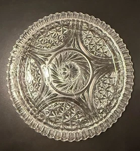 12" ANCHOR HOCKING Stars & Bars Sandwich Plate, Torte Plate - Picture 1 of 7