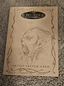 Lord of the Rings Evolution Sketch Card Orc   By Artist  Woodside 1/1 - Picture 1 of 2
