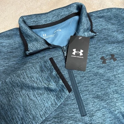 Pullover polar suelto Under Armour ColdGear 1/2 cremallera 1357145-413 talla pequeña azul NUEVO Foto 1 de 4