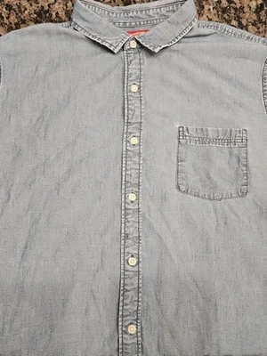 Camisa de mezclilla vintage Arizona Jean Co para mujer XL sin mangas con botones lavado claro Foto 1 de 4