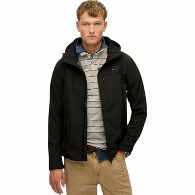 Giubbotto uomo SUPERDRY mod. trekker soft shell con cappuccio e interno in pile - Imagen 1 de 4