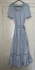 vintage handmade Dress Size 10 Lace And Ric rack Detail Light Blue - Picture 1 of 8