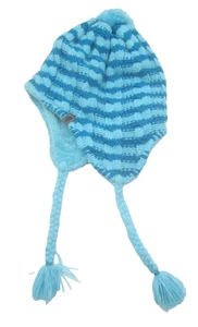 The North Face Unisex Azul Cielo PomPom Difuso Orejera Gorro Talla Mediana Invierno Cálido - Imagen 1 de 8