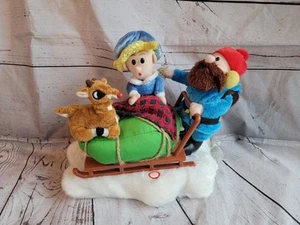 Gemmy Rudolph das Rentier mit der roten Nase Herney & Yukon Cornelius Schlitten funktioniert - Bild 1 von 11