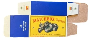 Matchbox #36 Motor Scooter And Sidecar ‘61-‘65 Type D Repro Box - Picture 1 of 2