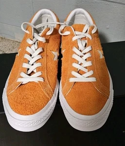 Converse One Star Schuhe Herren Größe 9 Orange Wildleder Niedrig 161574C - Bild 1 von 4