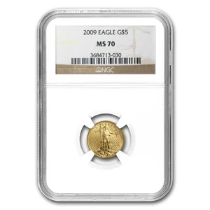 2009 1/10 oz American Gold Eagle MS-70 NGC - Picture 1 of 3