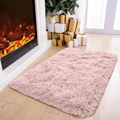 Anti Slip Shaggy Doormat Soft Fluffy Indoor Entrance Rug for Living Room Bedroom - Image 1 of 4
