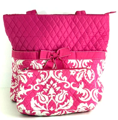 Bolsa de pañales Belvah acolchada rosa floral 2 piezas para bebé Foto 1 de 4
