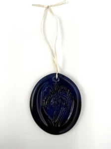 Hand Blown Cobalt Blue Glass Ornament Sun Catcher Window Decor Gift  - Picture 1 of 5
