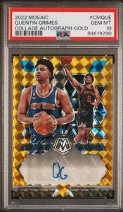 QUENTIN GRIMES 2022-23 MOSAICO #/10 COLLAGE AUTÓGRAFO ORO PRIZM AUTO PSA 10 POP2 - Imagen 1 de 3