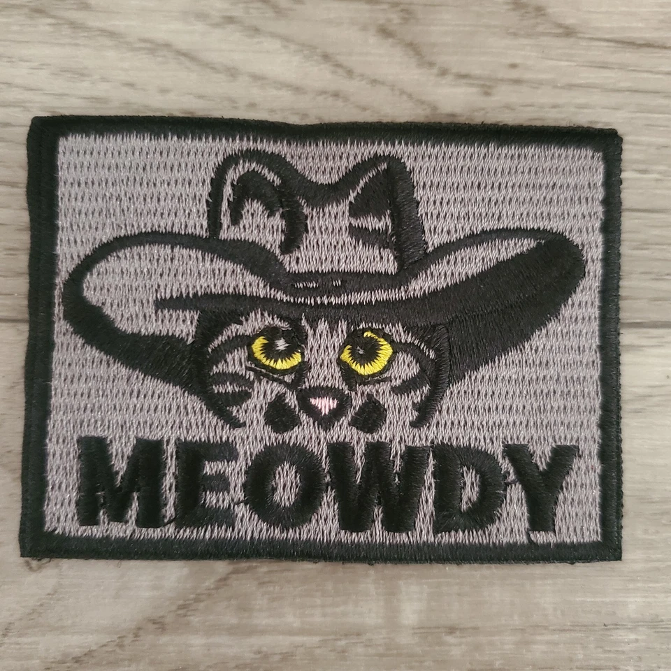 MEOWDY Funny Sarcastic Tactical Morale Patch Hook and Loop