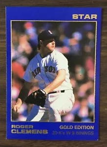 Juego Star Company Roger Clemens 1988 edición limitada dorado #/1500 impreso como nuevo - Imagen 1 de 4
