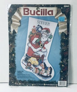 #79  Bucilla  Down the Chimney Felt Applique Santa Stocking Kit 83053- 18" - Picture 1 of 2