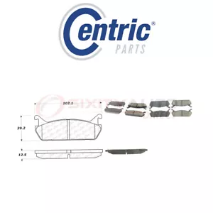 Centric Ceramic Disc Brake Pads w Shims for 1990-1993 Mazda Miata 1.6L L4 - qf - Picture 1 of 5