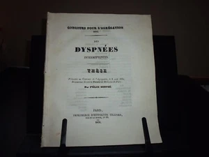 Medizinische Dissertation: Intermittierende Dyspnäen von Félix Sestié Paris 1832 - Bild 1 von 4