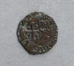 Napoli Giovanna I e Ludovico di Taranto 1347 1362  denaro moneta croce - Picture 1 of 2