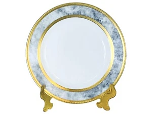 Seltmann Weiden VERSAILLES Brotteller grau Marmor gold überzogen - Bild 1 von 7