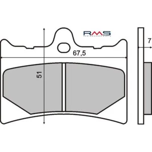 Pastiglie Freno RMS Organiche Aprilia RS 125cc Anteriore per APRILIA SR WWW 50 1 - Imagen 1 de 1