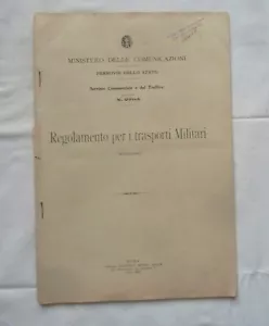 FERROVIE DELLO STATO FS LIBRETTO REGOLAMENTO TRASPORTI MILITARI PER TESSERA - Imagen 1 de 9
