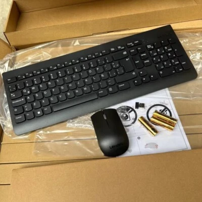 Original Lenovo Ultra-thin 2.4G Wireless Keyboard & Mouse KBRFBU71 - Spanish - Image 1 of 4