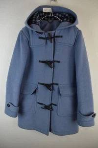 JACK WILLS Blue Duffle Coat size Uk 10 Womens Button Up Overcoat Trench Casual - Picture 1 of 10