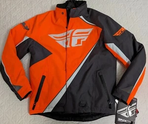 FLY Racing SNX Pro Snow Racing Jacket Coat Blaze Orange/Gray NEW Youth M - Picture 1 of 14