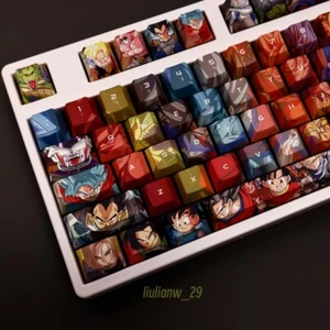 108 klawiszy Anime Dragon Ball PBT Klawiatura Keycap do Cherry Mechaniczna klawiatura Nowa - Zdjęcie 1 z 4