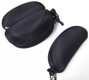 Two Black Zipper Cases with Belt Clip for Sunglasses or Safety Glasses - Picture 1 of 1