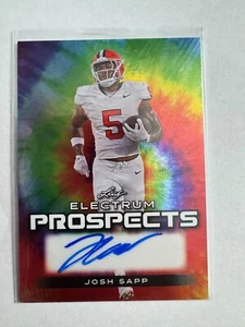 2024 Leaf Electrum Football Electrum Prospects Josh Sapp Autograph /25 - Picture 1 of 2