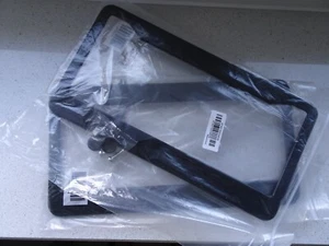 2 x Kennzeichenhalter Nummernschildrahmen Metall schw. US-cars 30,5 x 16 cm NEU - Bild 1 von 2