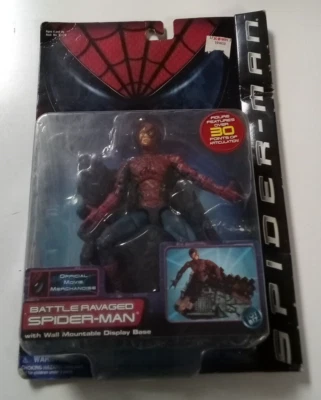 Figura de acción ToyBiz Battle Ravaged Spider-Man serie 3 nueva en caja Foto 1 de 4
