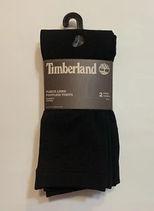 Timberland Women’s Fleece Lined Footless Tights-Black Size Medium/Large 2 Pairs - Picture 1 of 4
