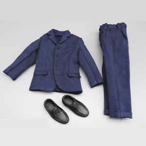 DML JGB010 1/6 Solider Dark Blue Suit Uniform Shoes for 12" Male Action Figure