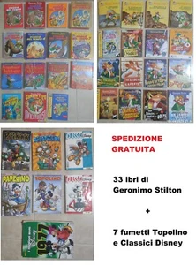 Stock di 33 libri di Geronimo Stilton + 7 fumetti Topolino e Classici Disney - Foto 1 di 4