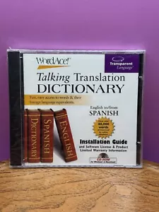 Word Ace Talking Translation Dictionary English to Spanish CD Rom Set NEW Sealed - Picture 1 of 2
