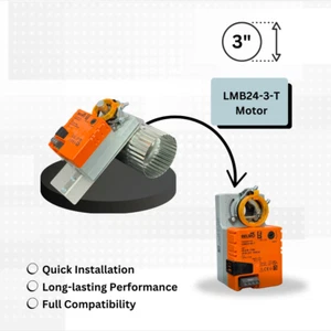 SD 3" Belimo 3 wire Motorized 24v round zone control damper - Picture 1 of 8